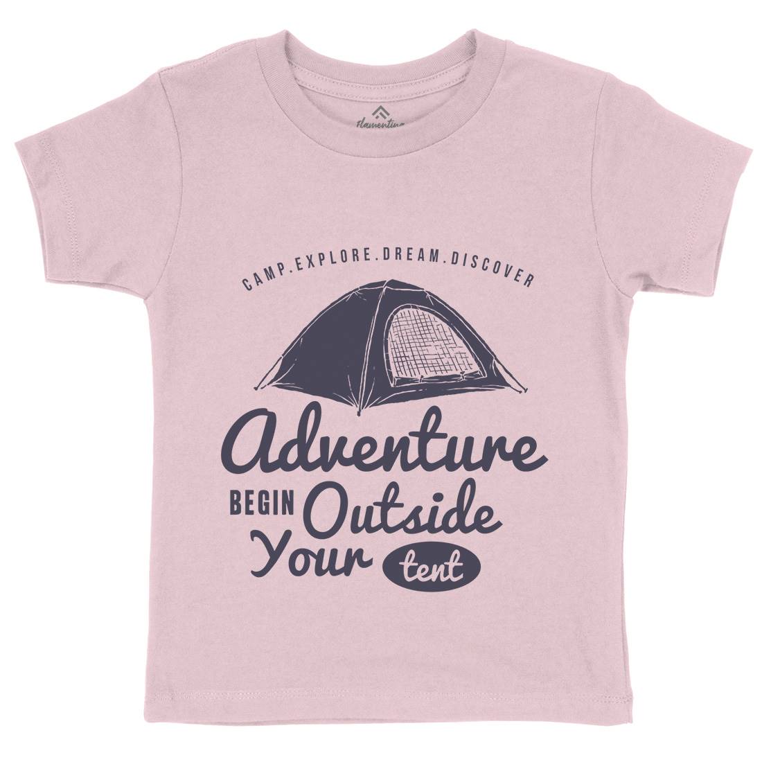 Adventure Begin Kids Organic Crew Neck T-Shirt Nature A302