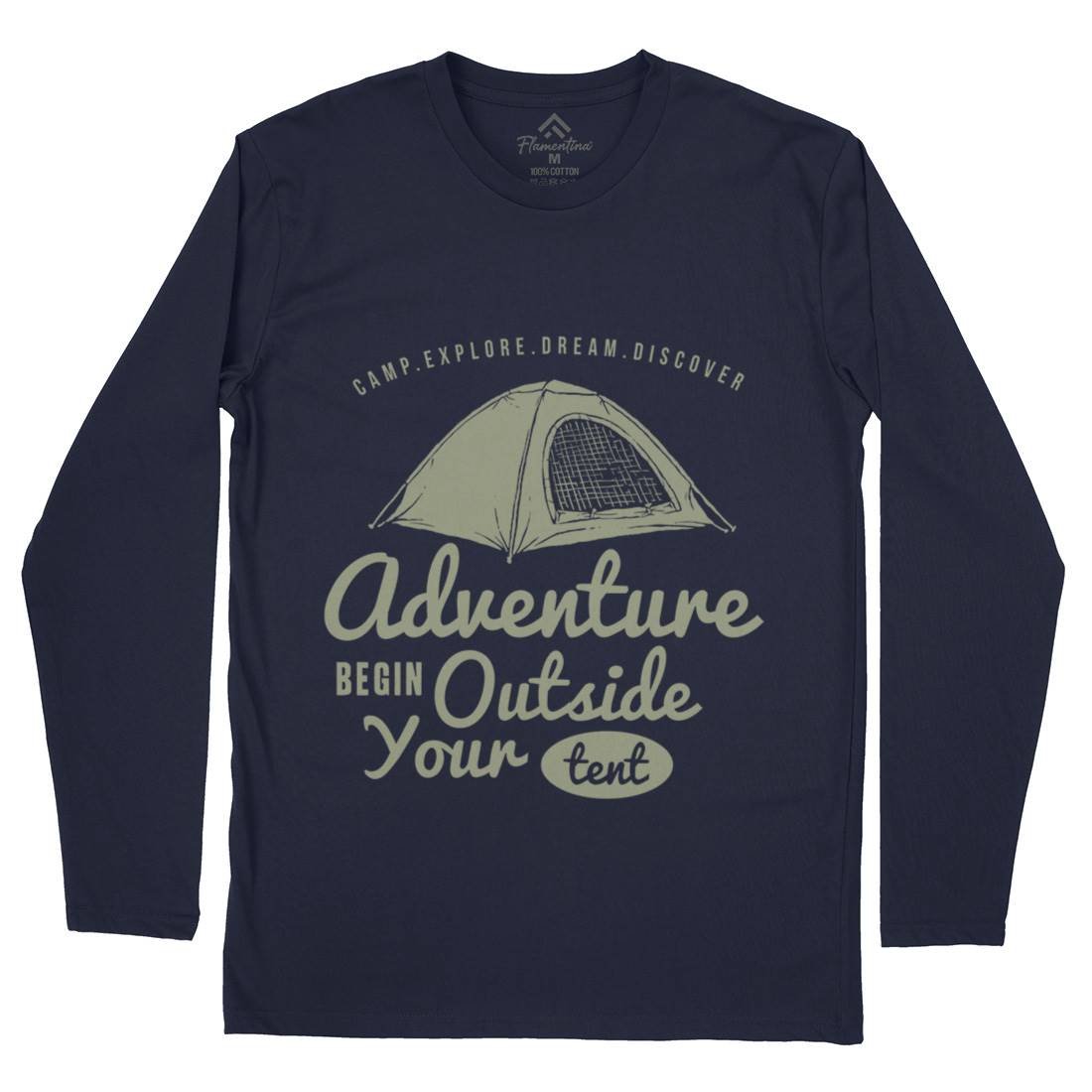 Adventure Begin Mens Long Sleeve T-Shirt Nature A302