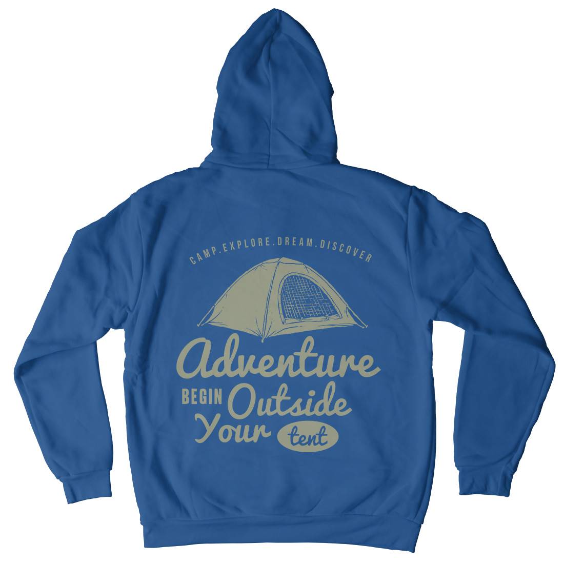 Adventure Begin Mens Hoodie With Pocket Nature A302