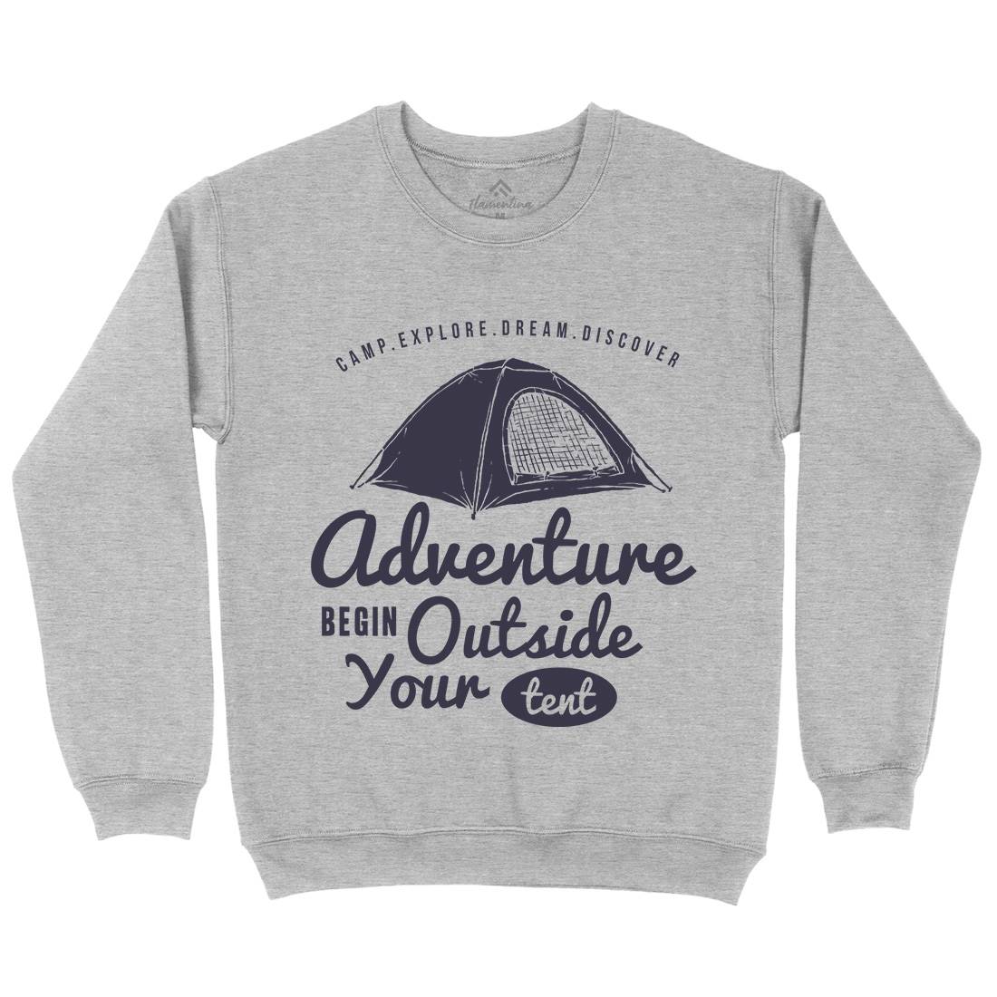 Adventure Begin Kids Crew Neck Sweatshirt Nature A302