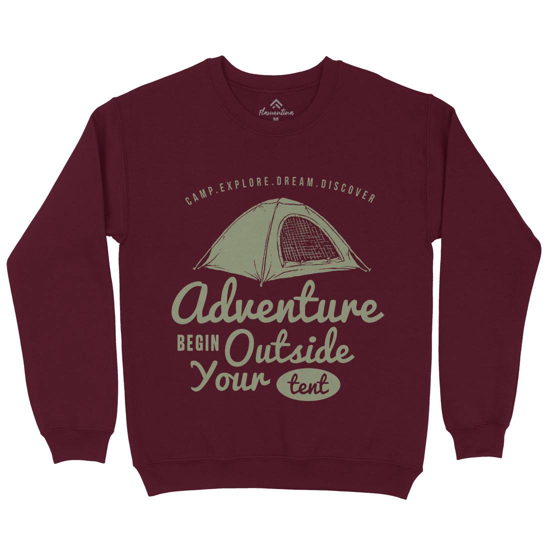 Adventure Begin Mens Crew Neck Sweatshirt Nature A302