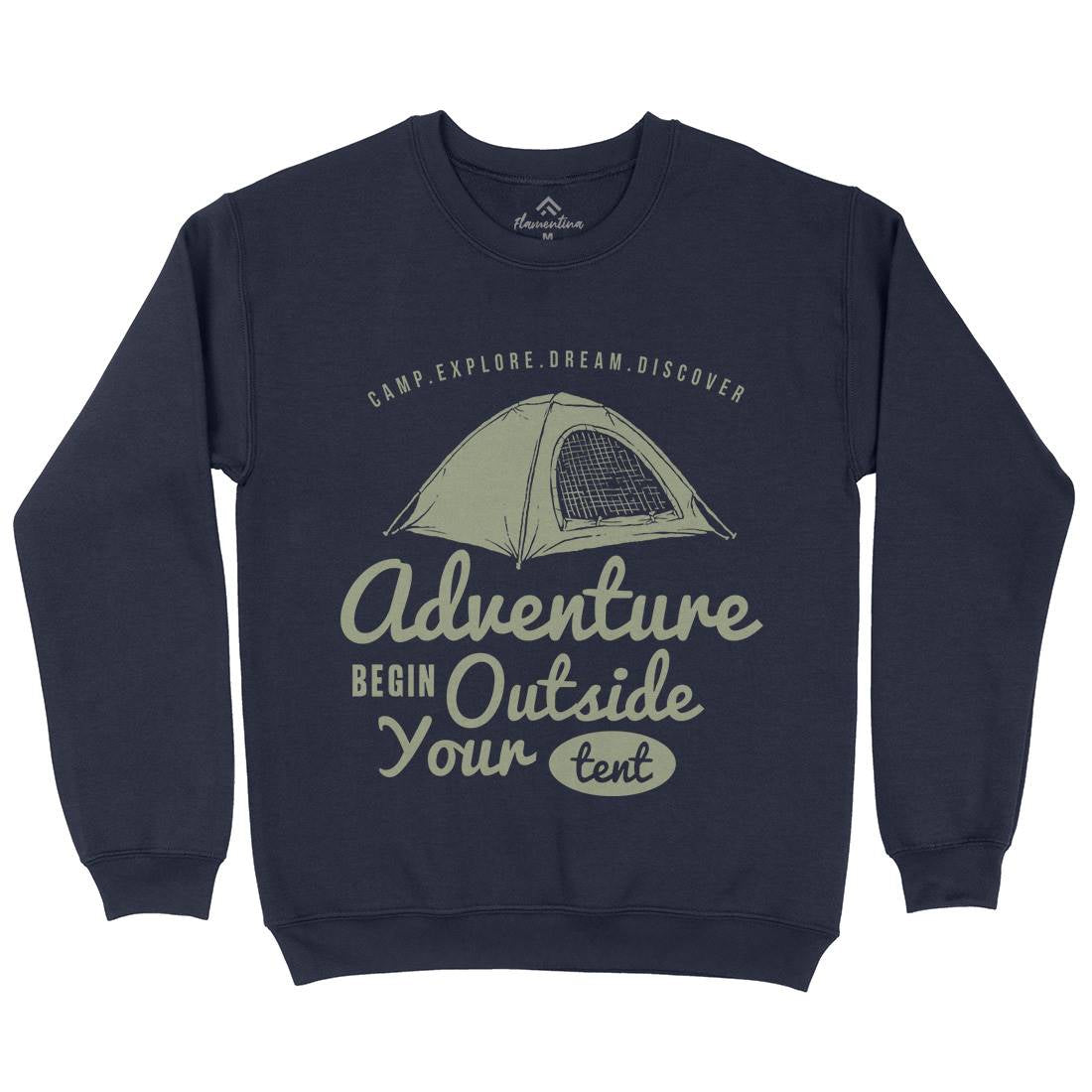 Adventure Begin Kids Crew Neck Sweatshirt Nature A302