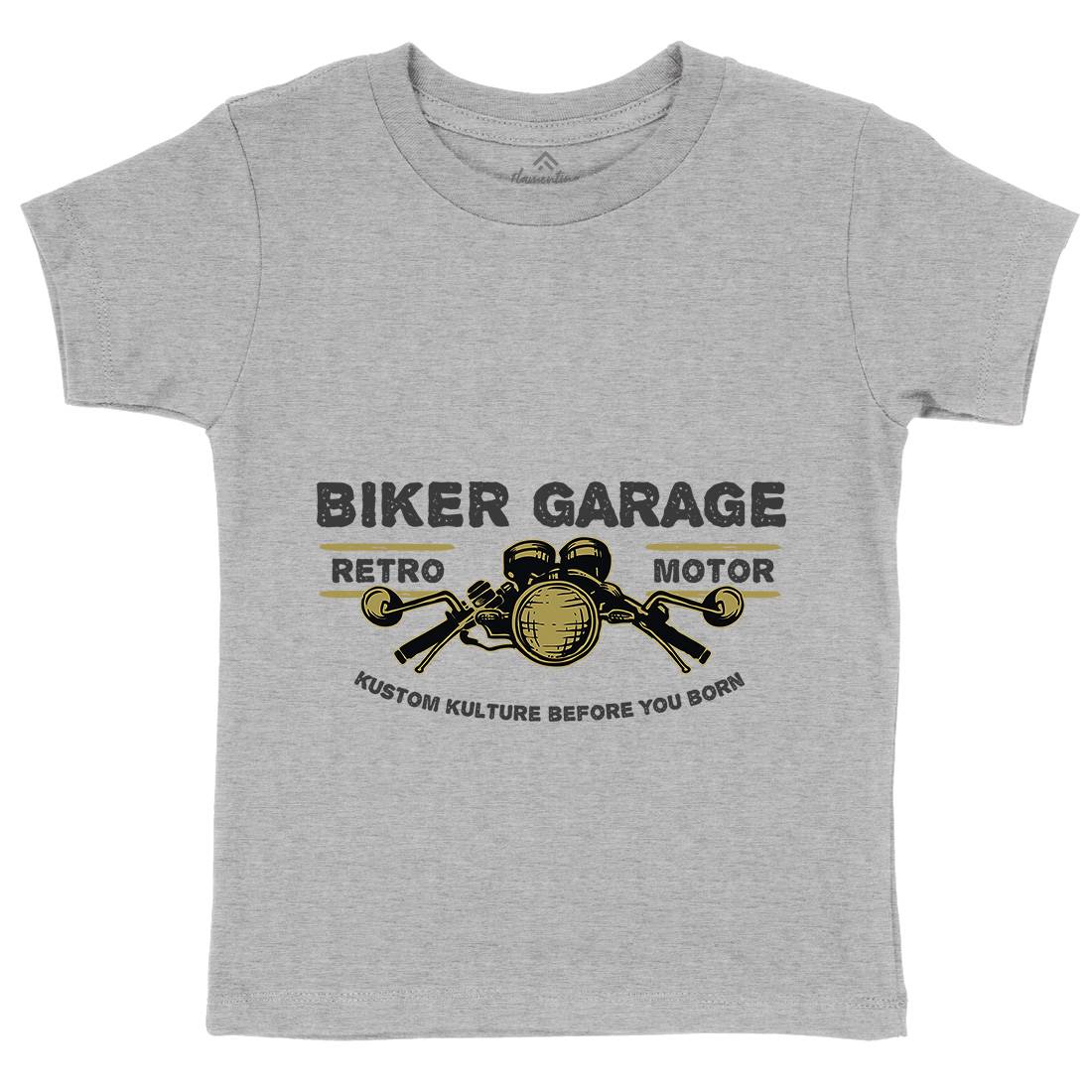 Biker Garage Kids Crew Neck T-Shirt Motorcycles A303