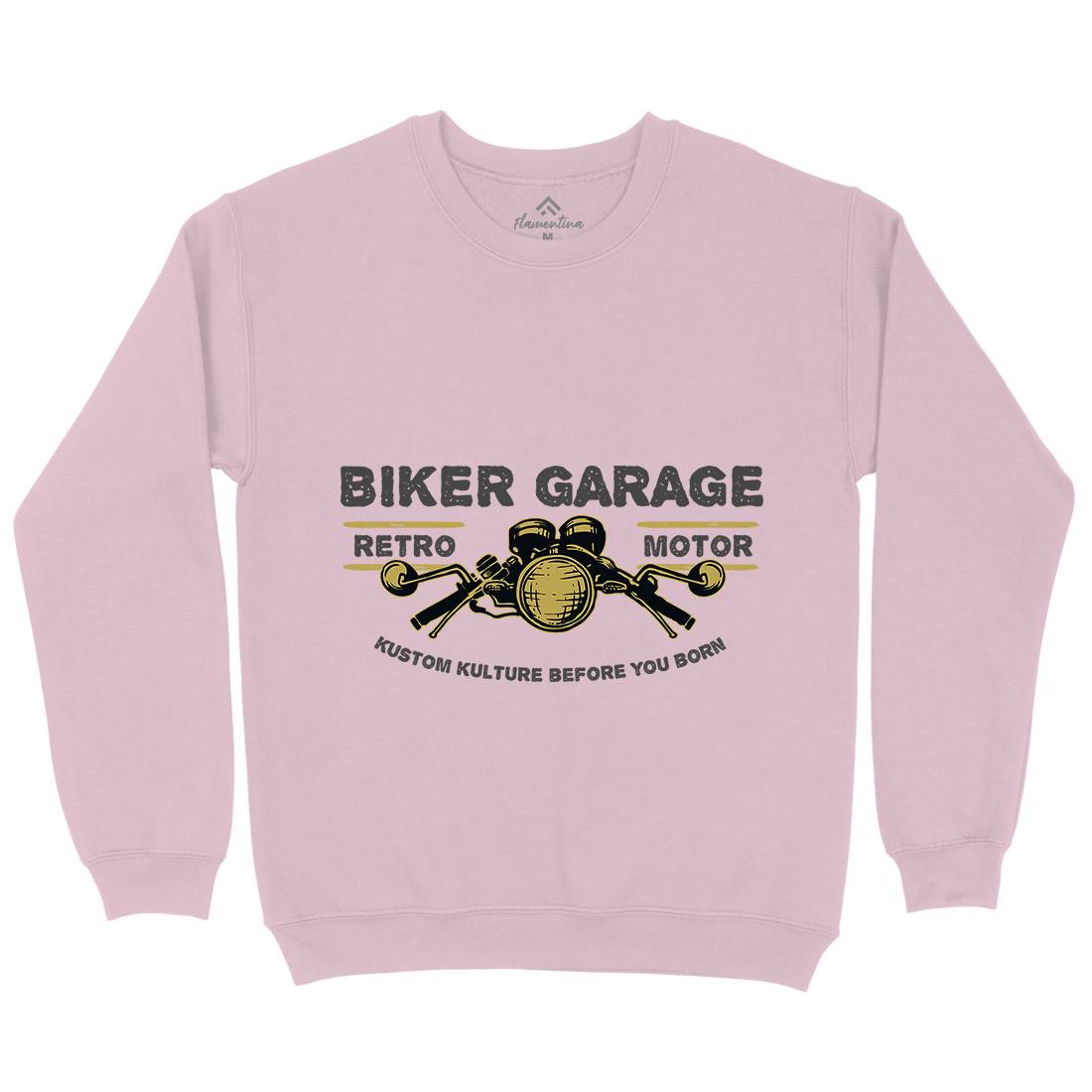 Biker Garage Kids Crew Neck Sweatshirt Motorcycles A303