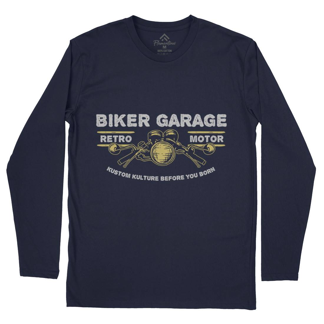 Biker Garage Mens Long Sleeve T-Shirt Motorcycles A303