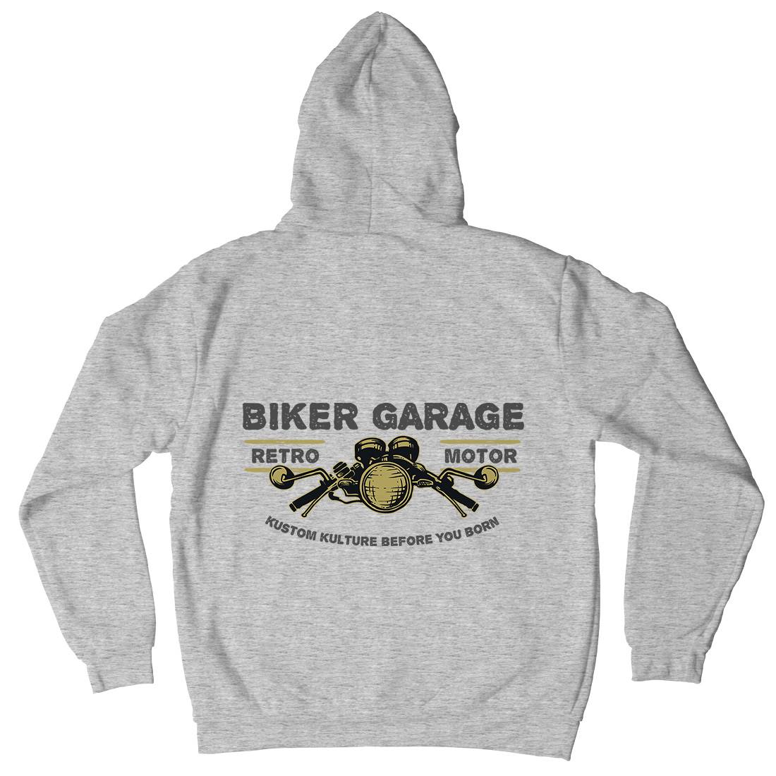 Biker Garage Mens Hoodie With Pocket Motorcycles A303