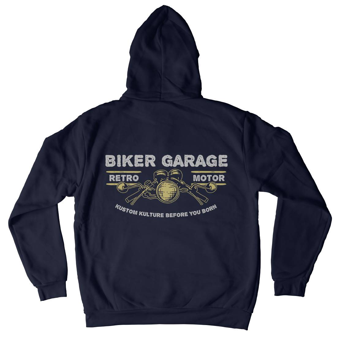Biker Garage Mens Hoodie With Pocket Motorcycles A303