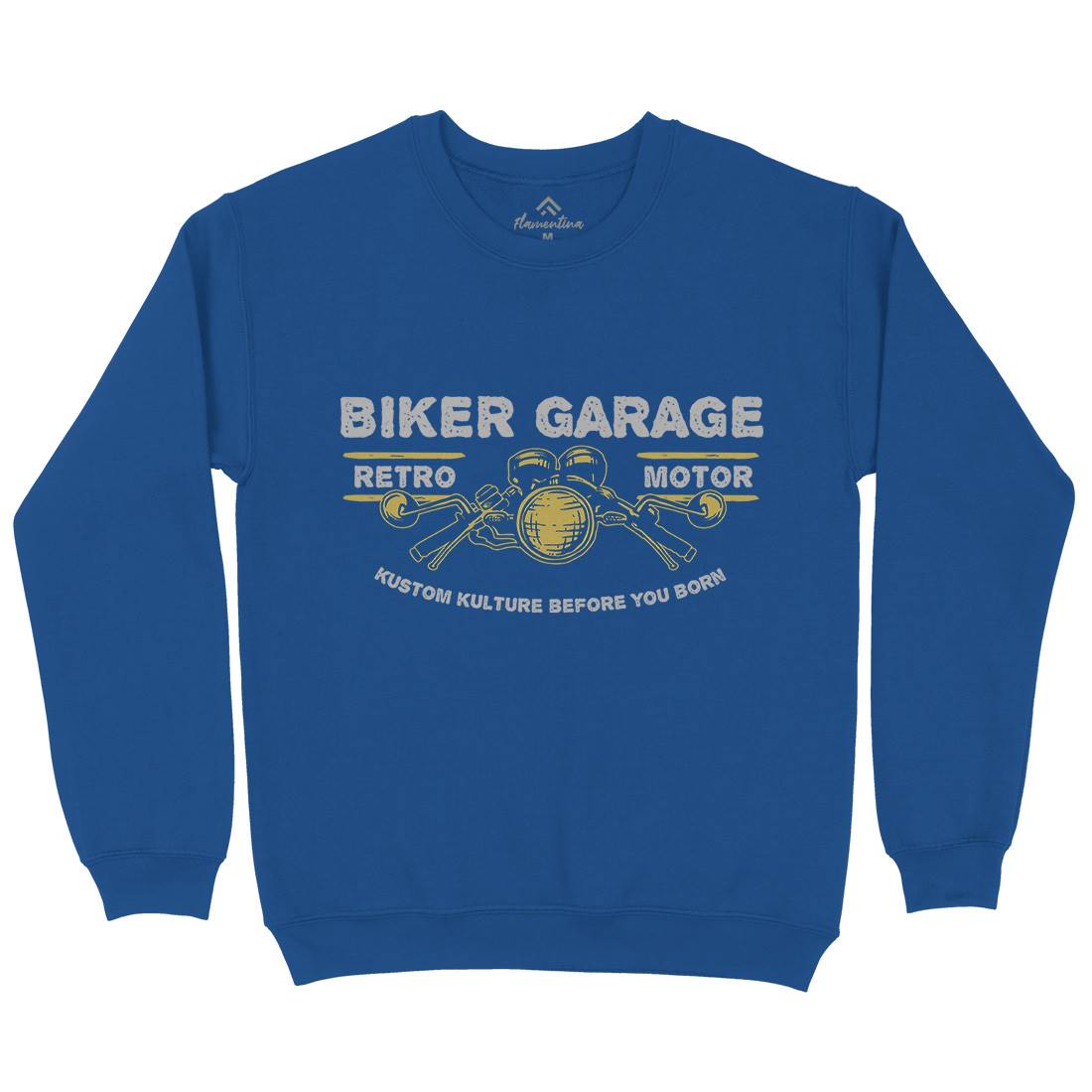 Biker Garage Mens Crew Neck Sweatshirt Motorcycles A303
