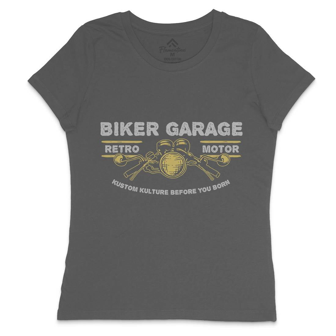 Biker Garage Womens Crew Neck T-Shirt Motorcycles A303