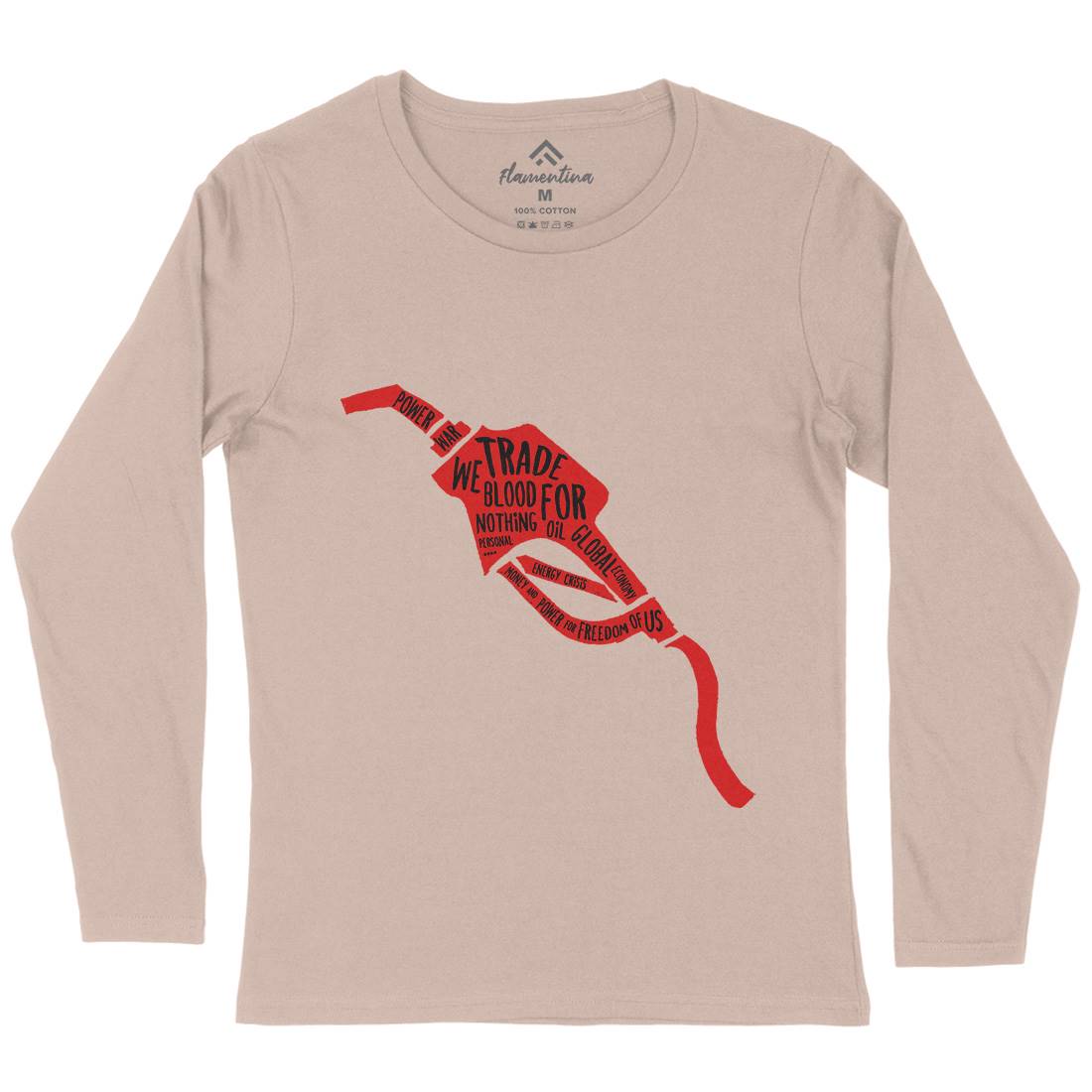 Blood Oil Womens Long Sleeve T-Shirt Motorcycles A304