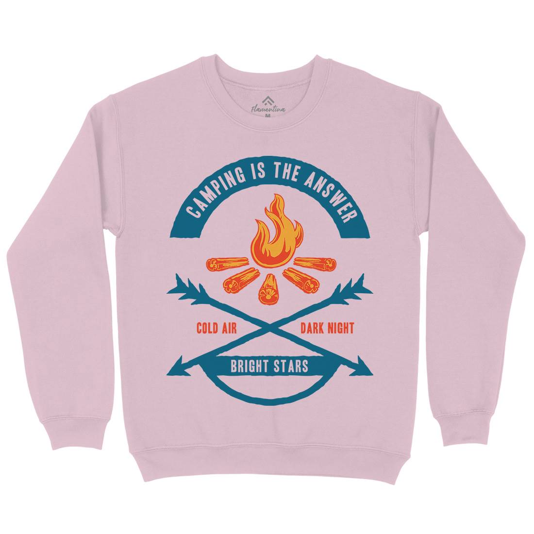 Camping Is The Answer Kids Crew Neck Sweatshirt Nature A305