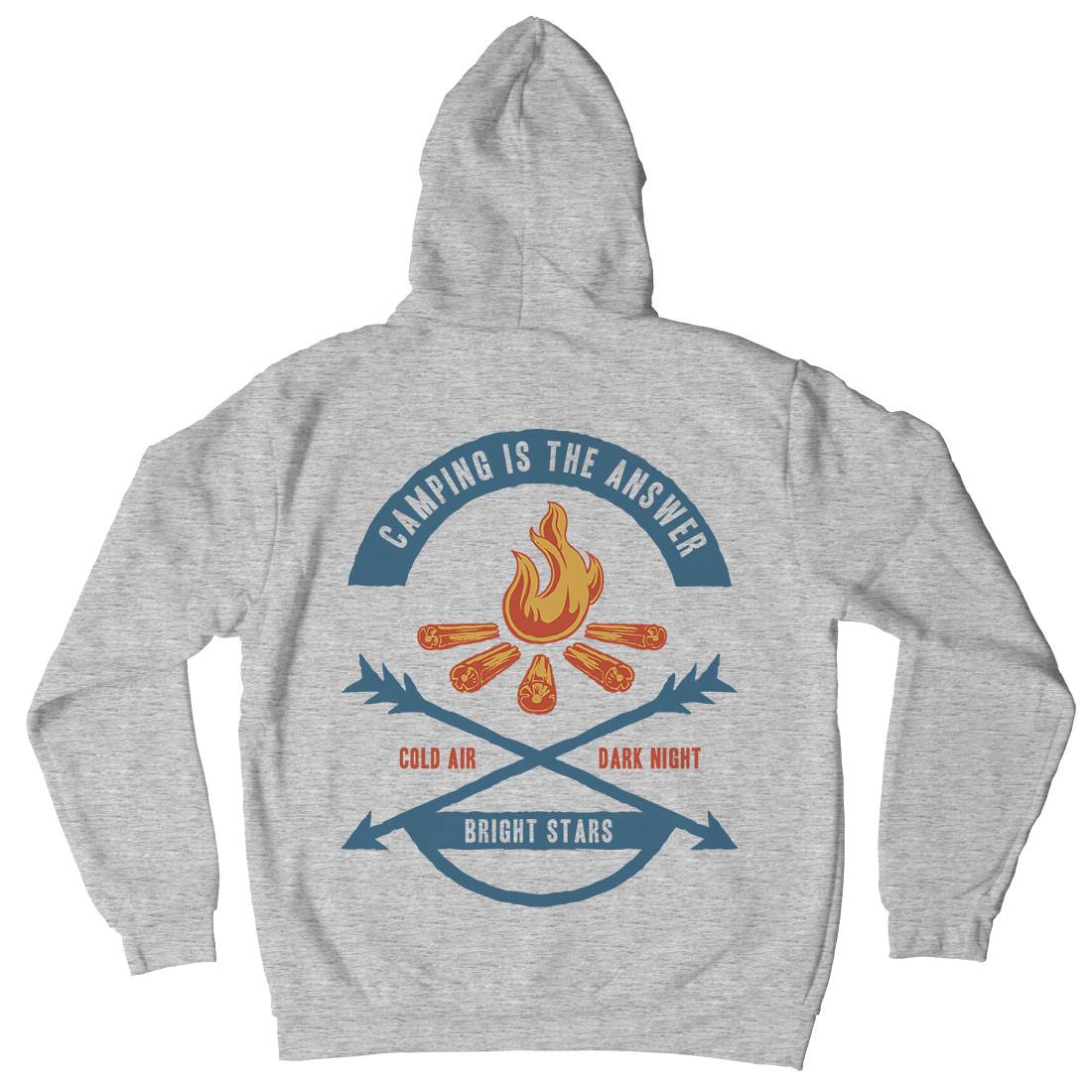 Camping Is The Answer Mens Hoodie With Pocket Nature A305