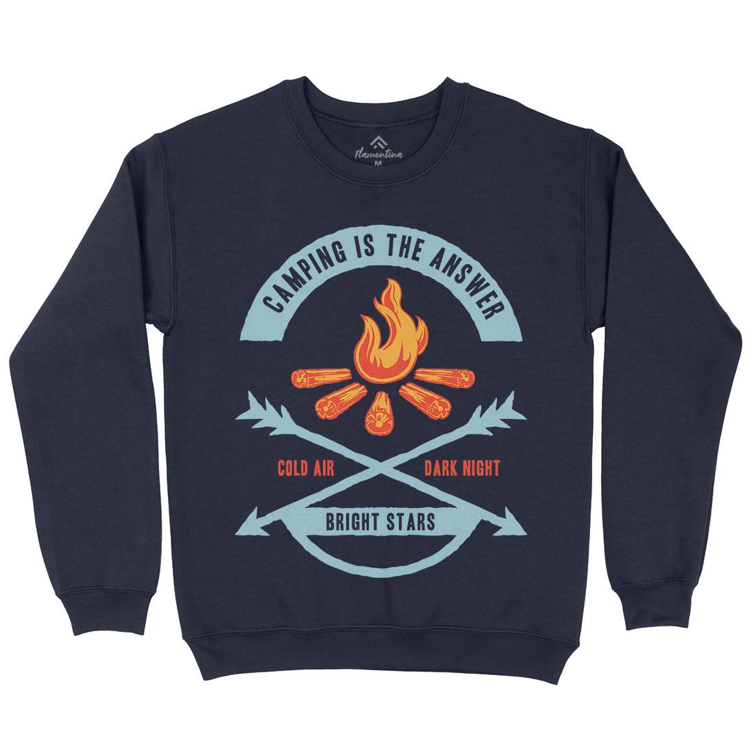 Camping Is The Answer Kids Crew Neck Sweatshirt Nature A305