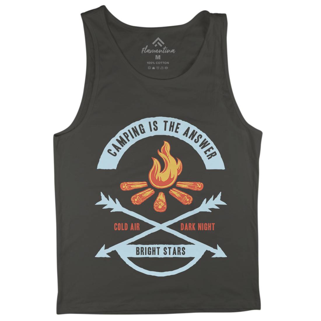 Camping Is The Answer Mens Tank Top Vest Nature A305