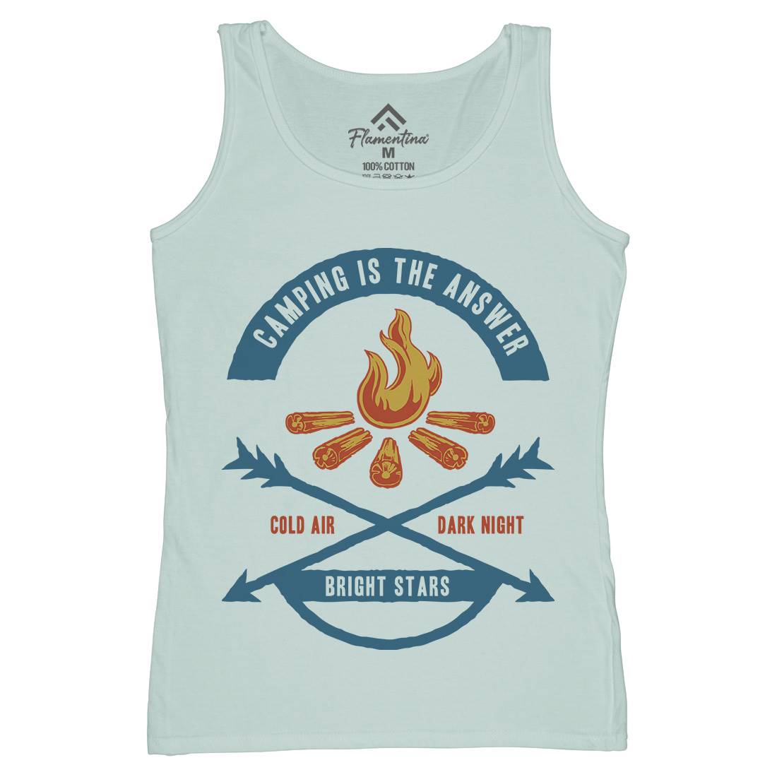 Camping Is The Answer Womens Organic Tank Top Vest Nature A305