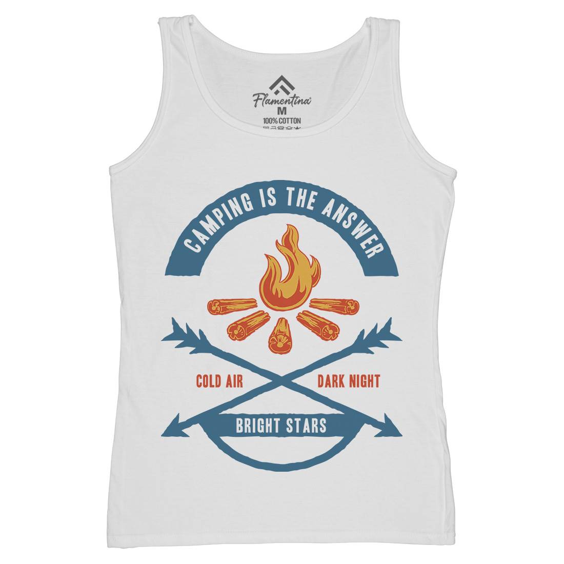 Camping Is The Answer Womens Organic Tank Top Vest Nature A305