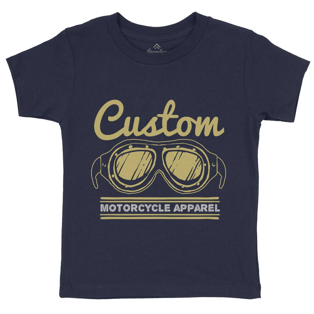 Custom Apparel Kids Organic Crew Neck T-Shirt Motorcycles A306