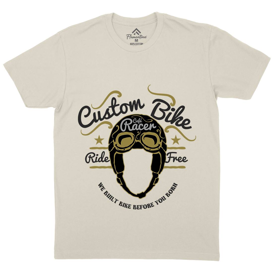 Custom Bike Mens Organic Crew Neck T-Shirt Motorcycles A307