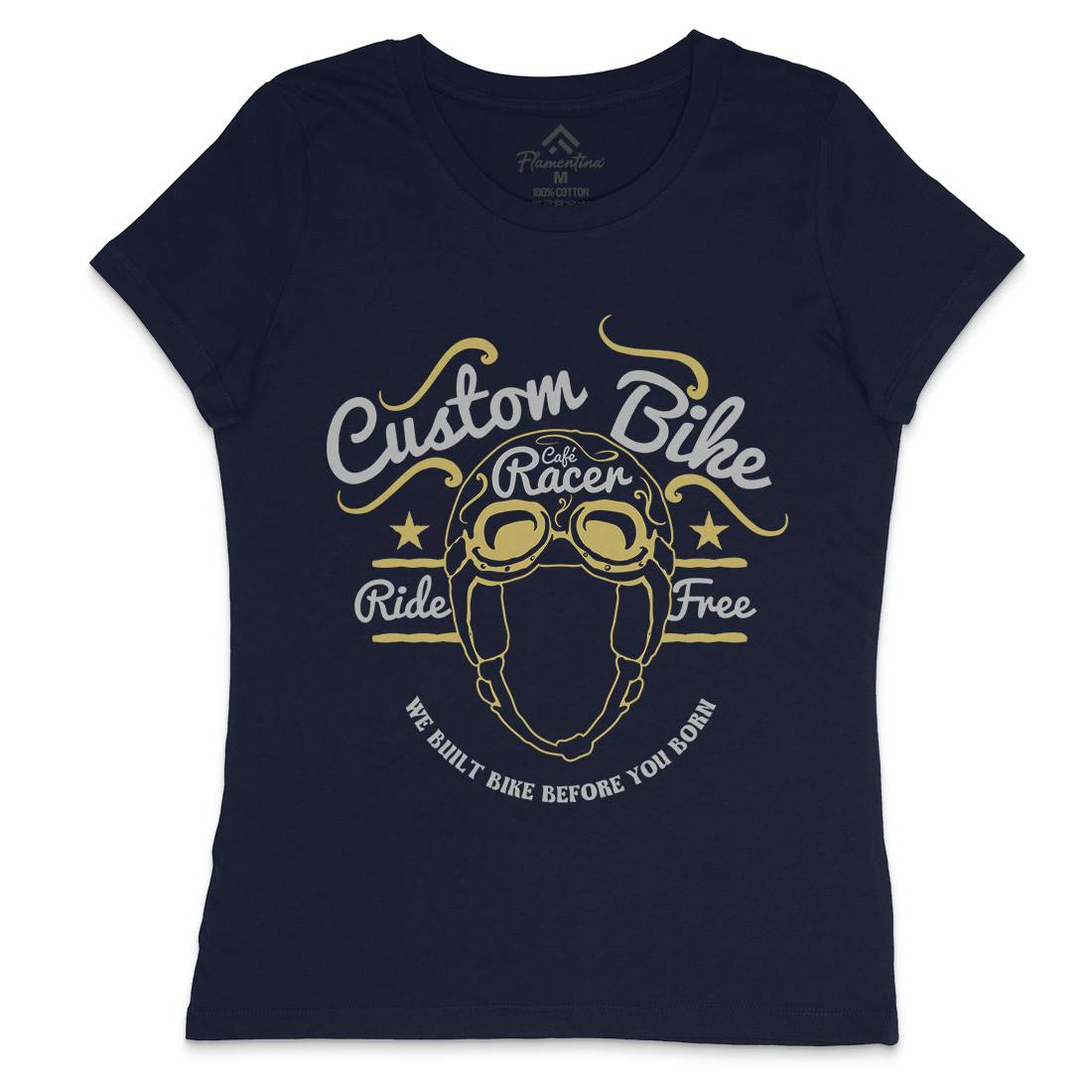 Custom Bike Womens Crew Neck T-Shirt Motorcycles A307