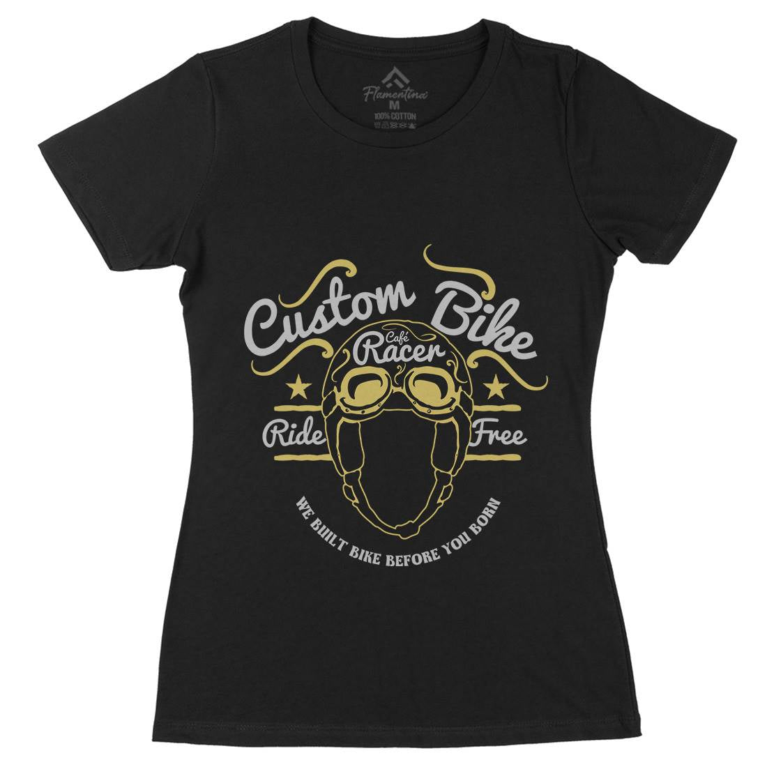 Custom Bike Womens Organic Crew Neck T-Shirt Motorcycles A307