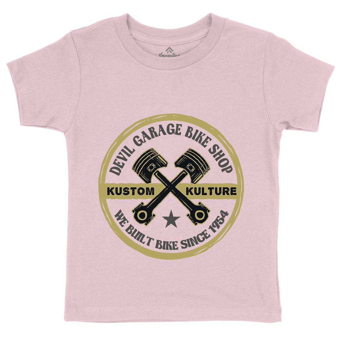 Devil Garage Kids Crew Neck T-Shirt Motorcycles A308