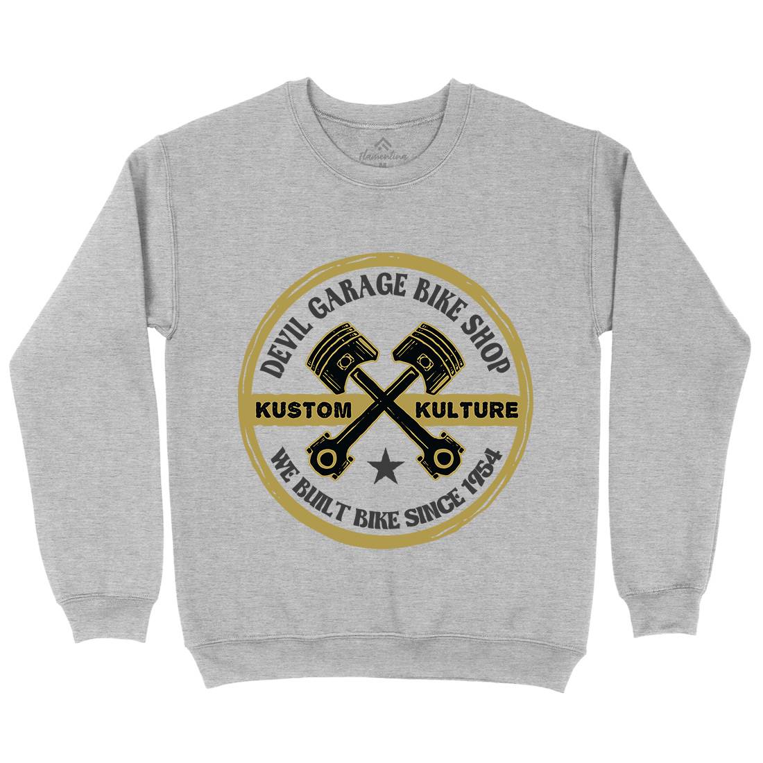 Devil Garage Mens Crew Neck Sweatshirt Motorcycles A308