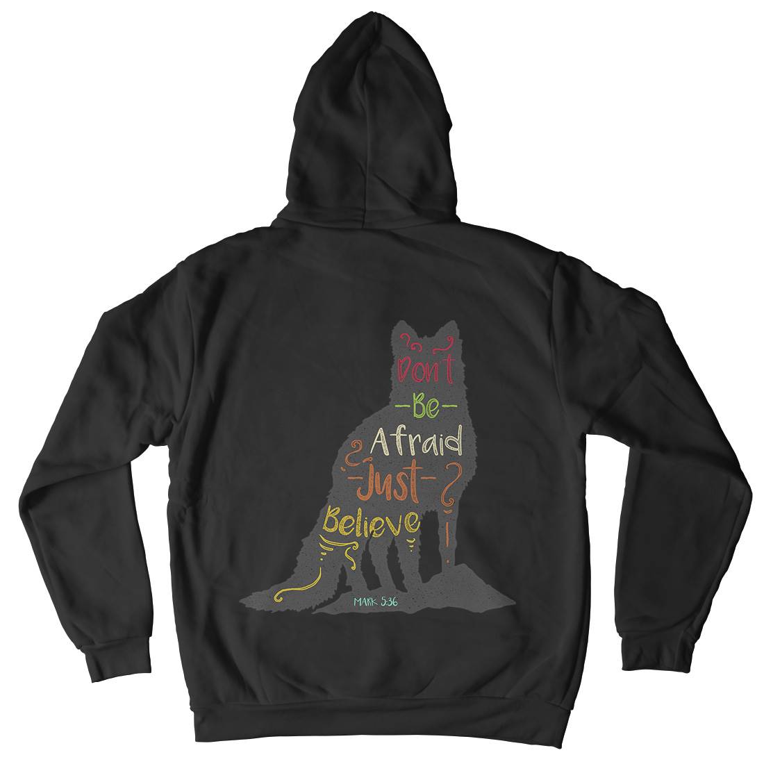 Don&#39;t Be Afraid Mens Hoodie With Pocket Religion A309