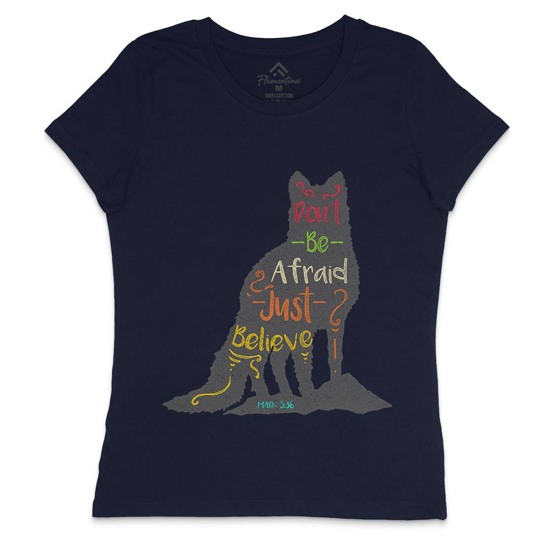 Don&#39;t Be Afraid Womens Crew Neck T-Shirt Religion A309