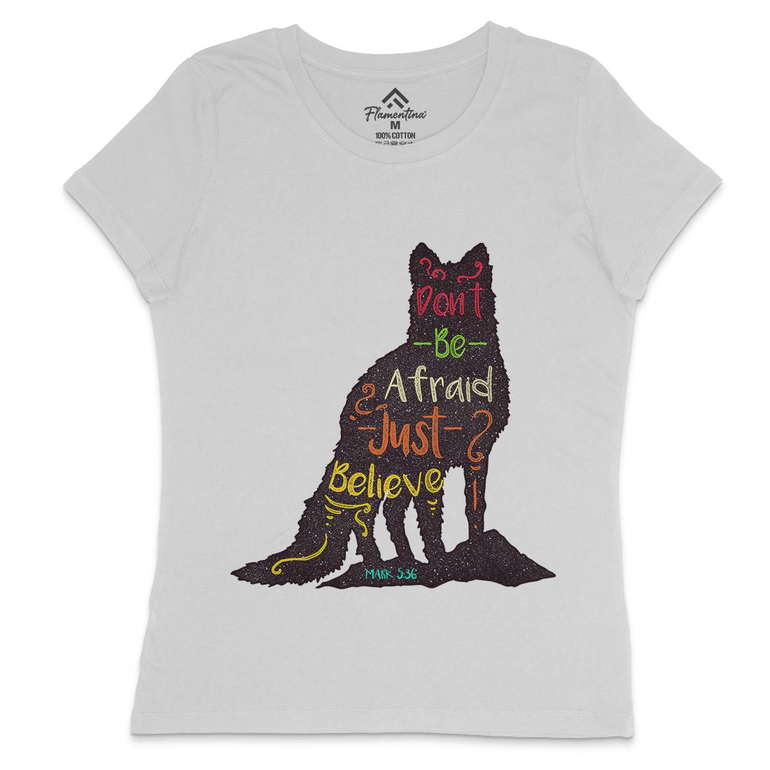 Don&#39;t Be Afraid Womens Crew Neck T-Shirt Religion A309