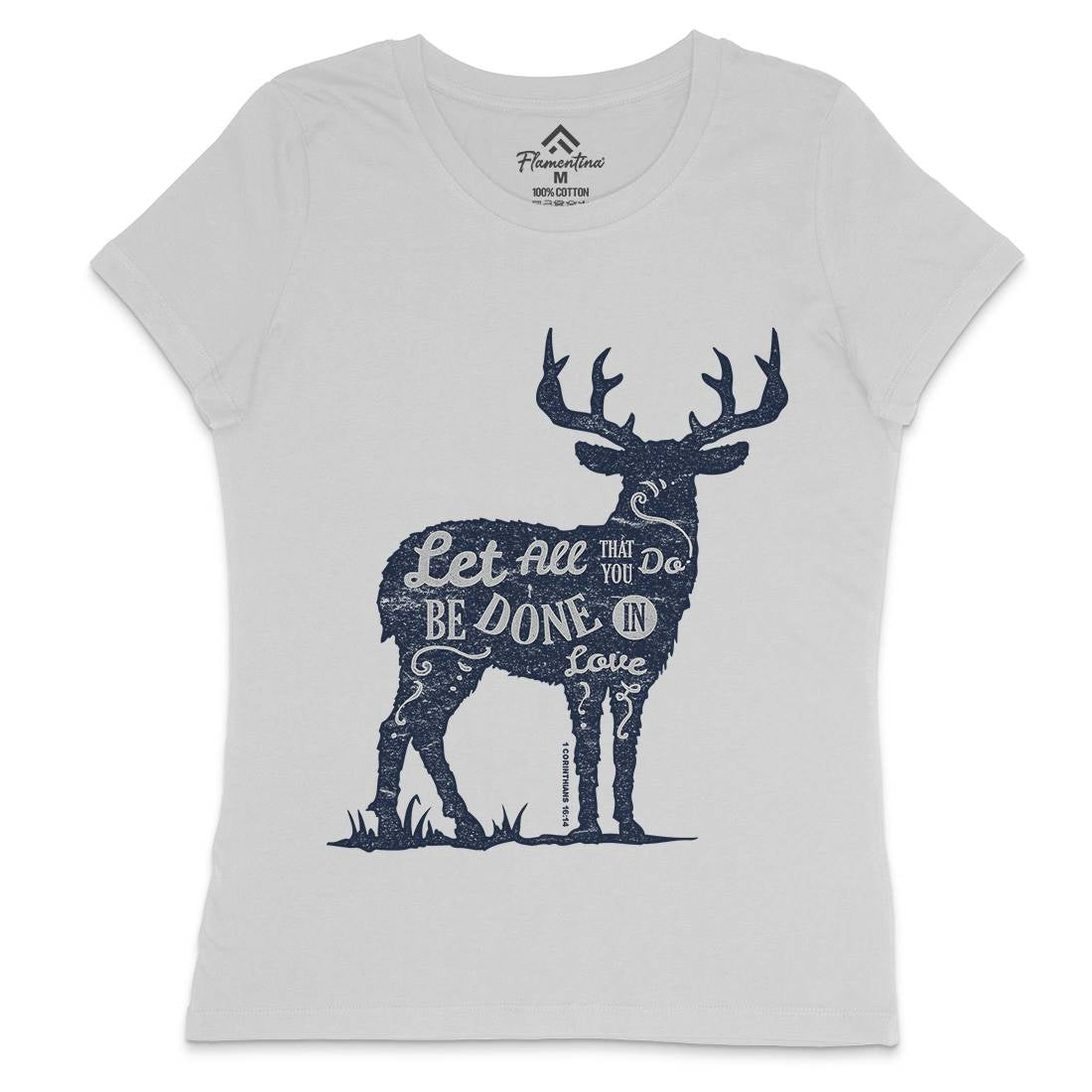 Done In Love Womens Crew Neck T-Shirt Religion A310