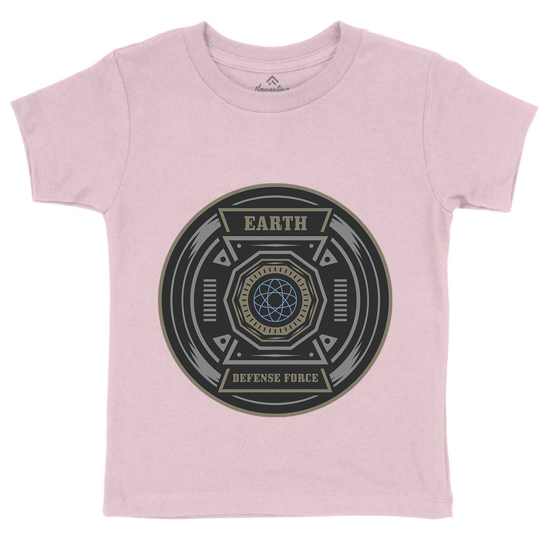 Earth Defence Force Kids Organic Crew Neck T-Shirt Space A311
