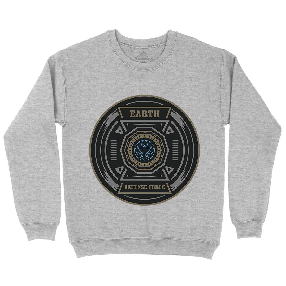 Earth Defence Force Mens Crew Neck Sweatshirt Space A311
