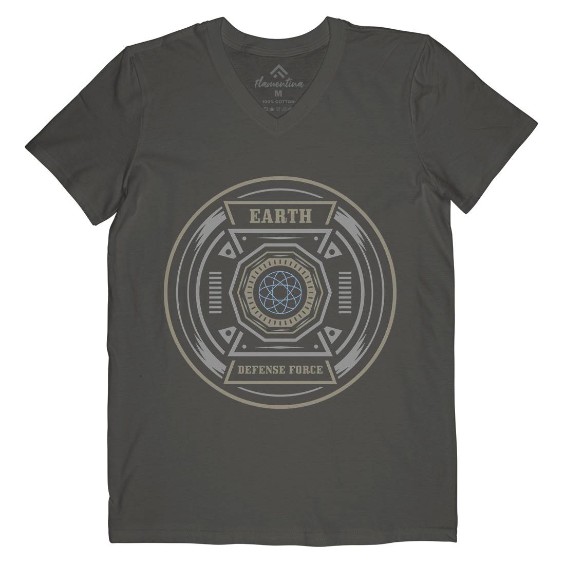 Earth Defence Force Mens V-Neck T-Shirt Space A311