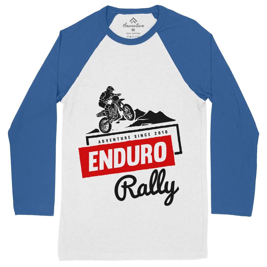 Enduro Rally Mens Long Sleeve Baseball T-Shirt Motorcycles A312