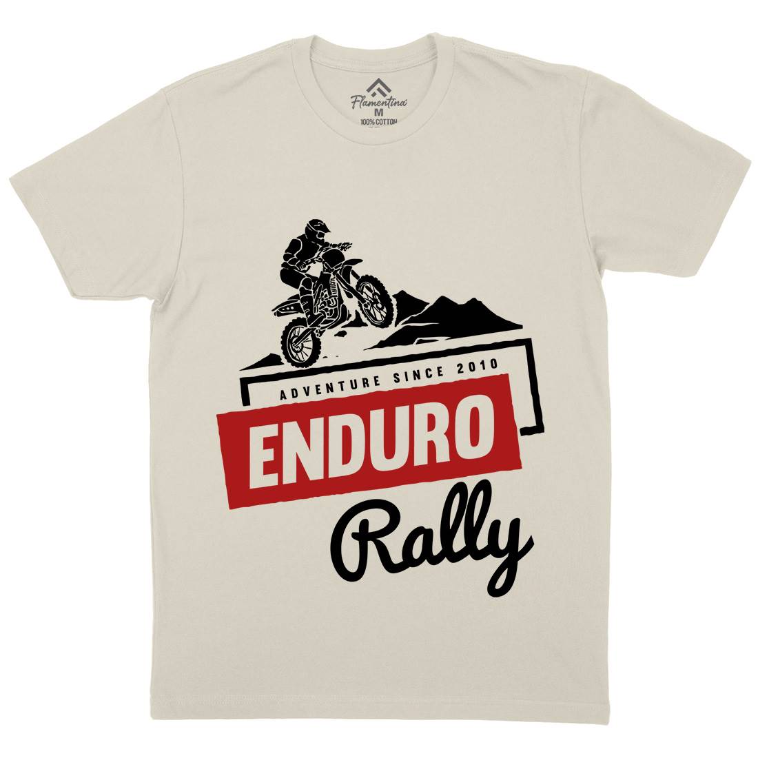 Enduro Rally Mens Organic Crew Neck T-Shirt Motorcycles A312