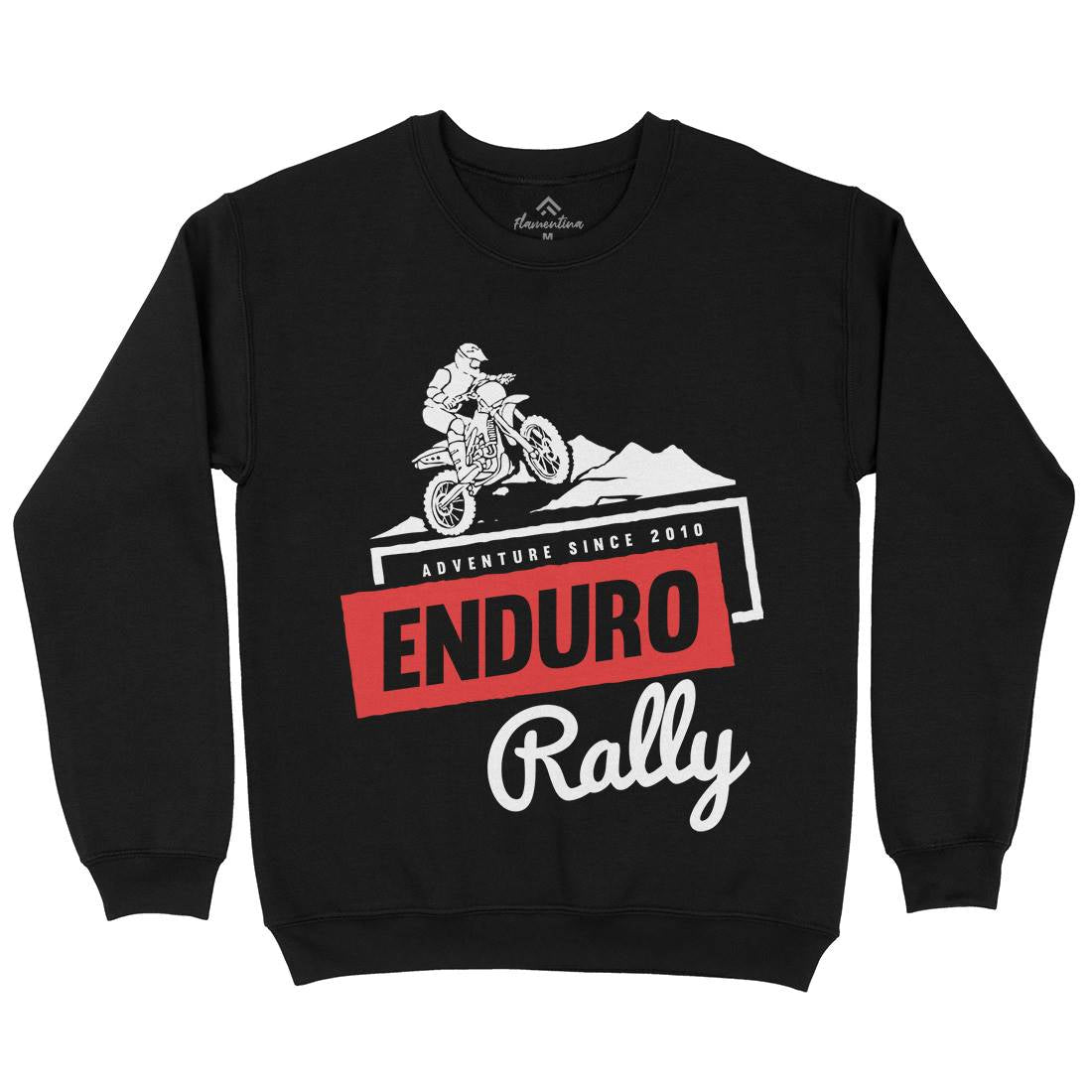 Enduro Rally Mens Crew Neck Sweatshirt Motorcycles A312