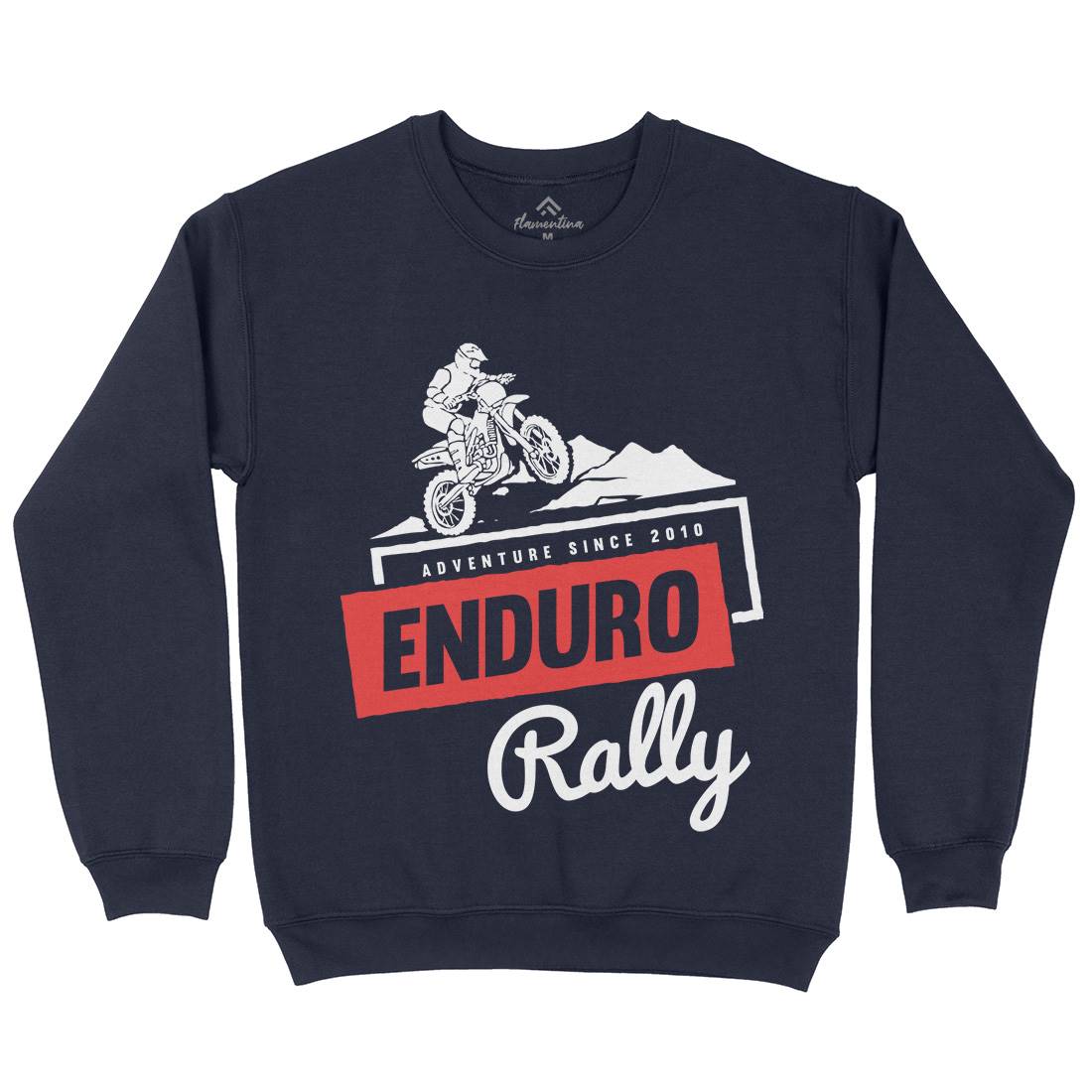 Enduro Rally Mens Crew Neck Sweatshirt Motorcycles A312