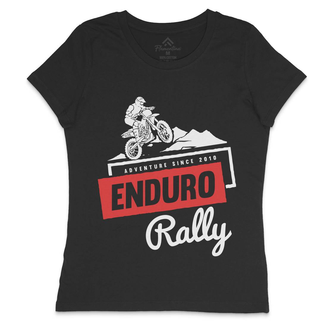 Enduro Rally Womens Crew Neck T-Shirt Motorcycles A312