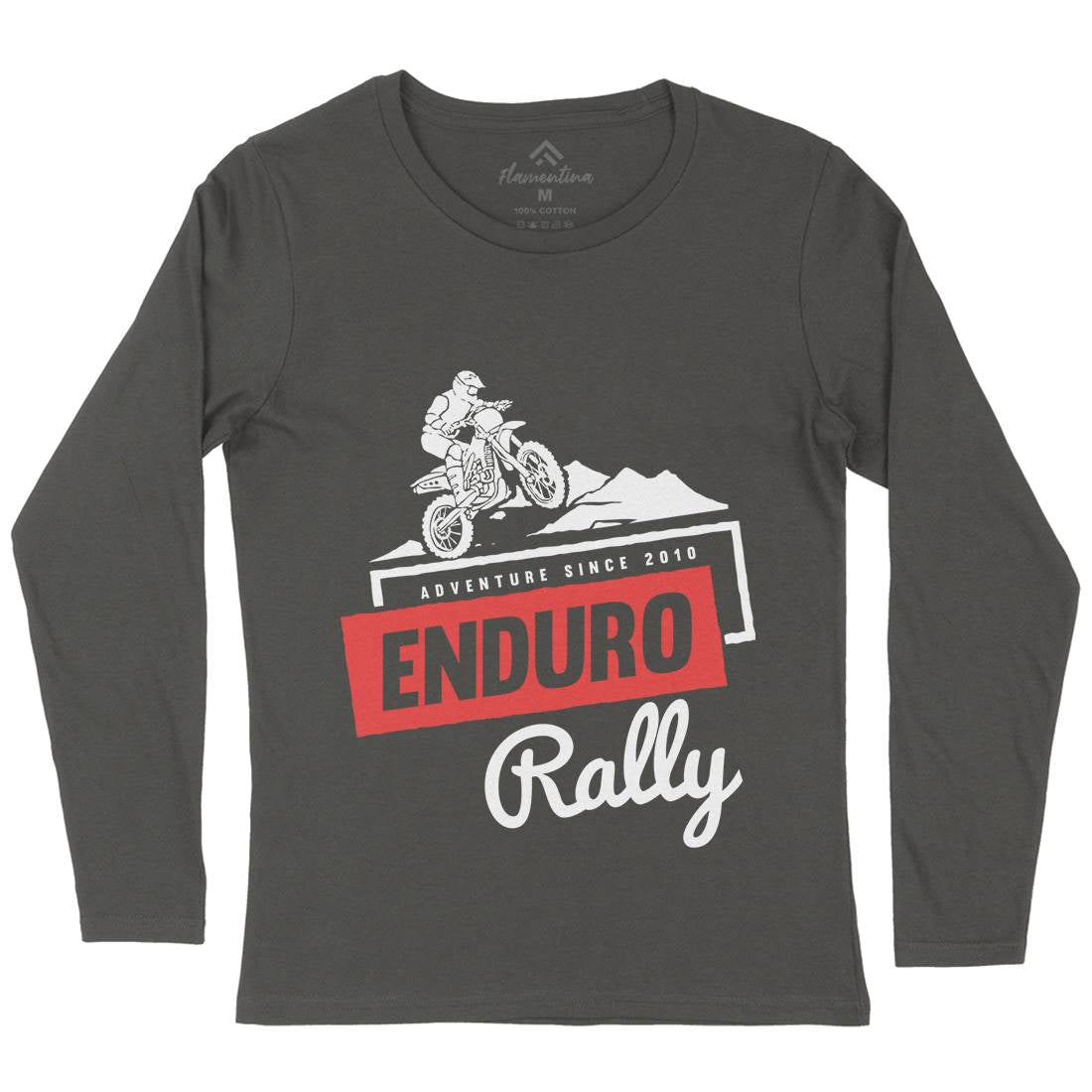 Enduro Rally Womens Long Sleeve T-Shirt Motorcycles A312