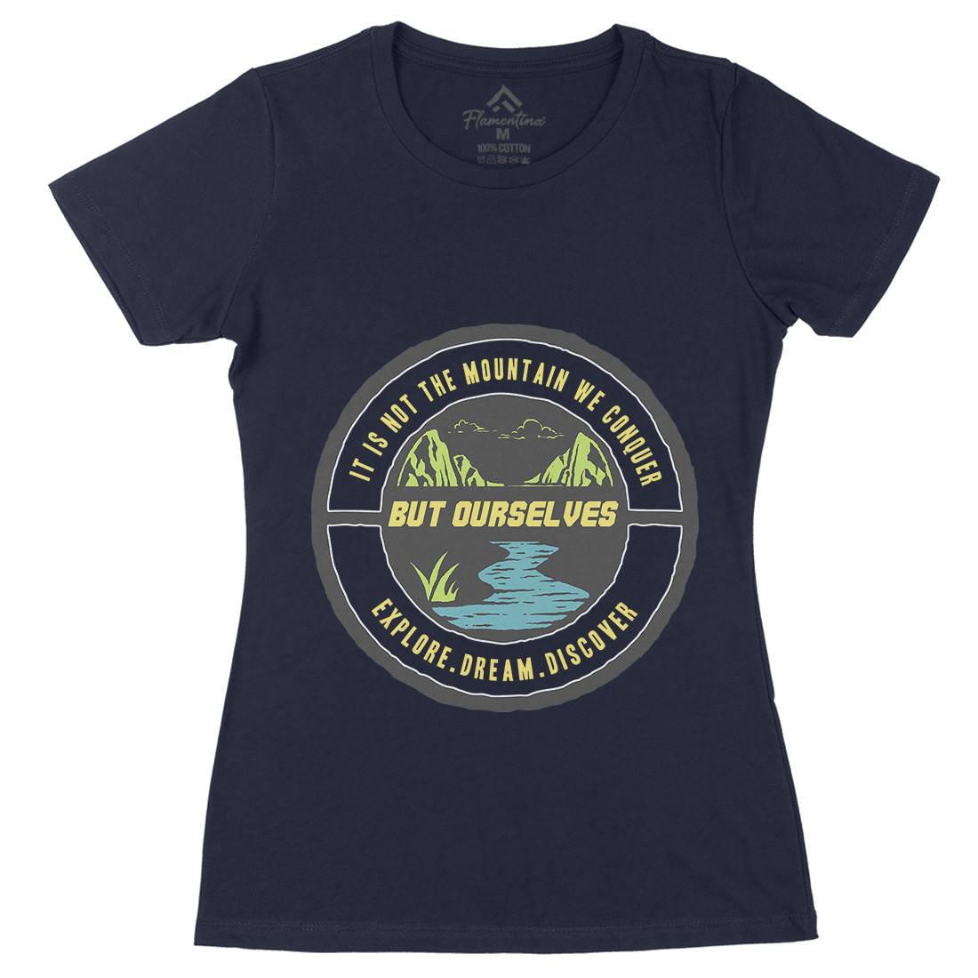 Explore Dream Discover Womens Organic Crew Neck T-Shirt Nature A313