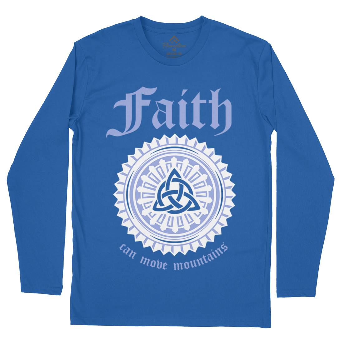 Faith Can Move Mountains Mens Long Sleeve T-Shirt Religion A314