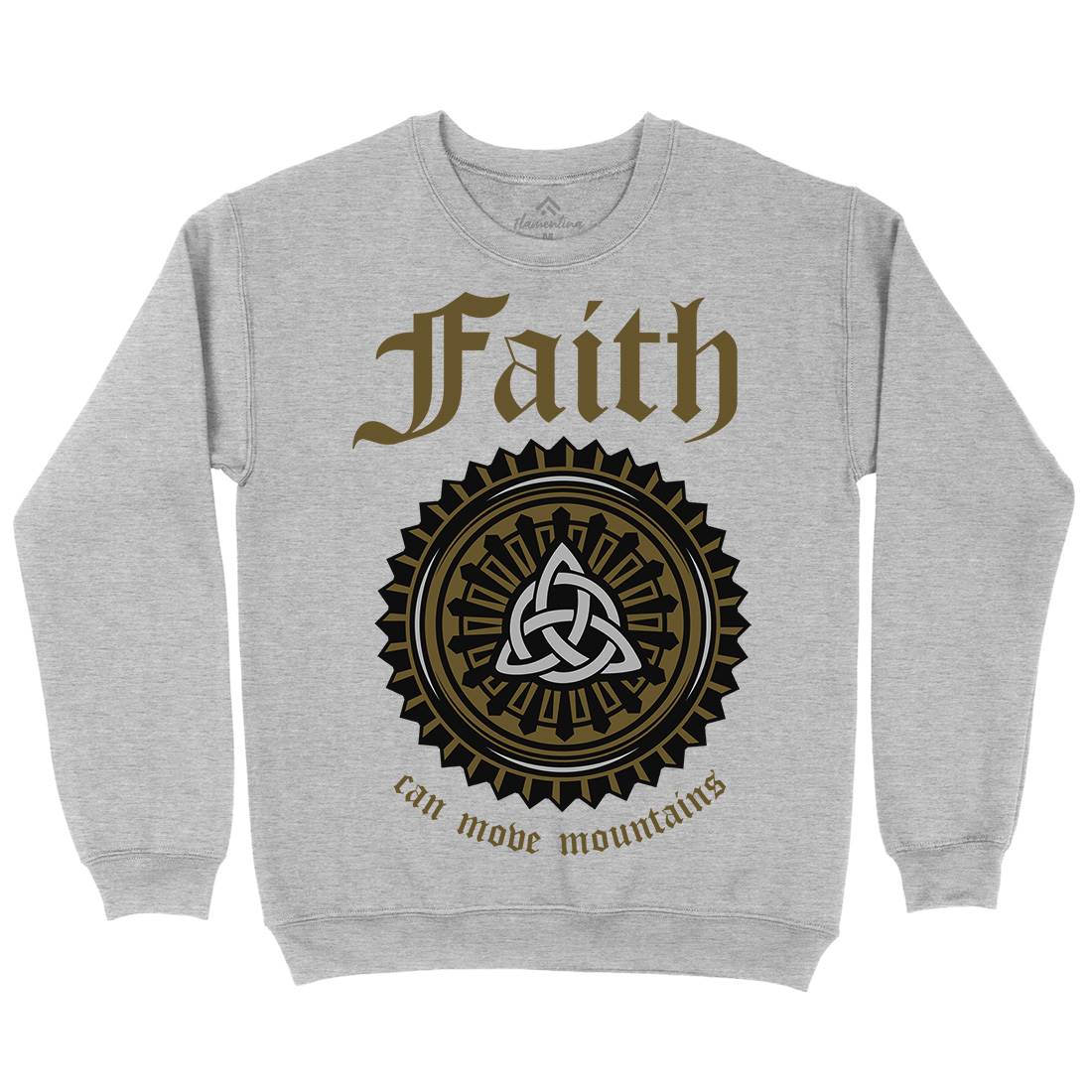 Faith Can Move Mountains Mens Crew Neck Sweatshirt Religion A314