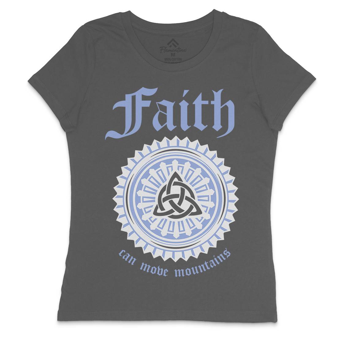 Faith Can Move Mountains Womens Crew Neck T-Shirt Religion A314