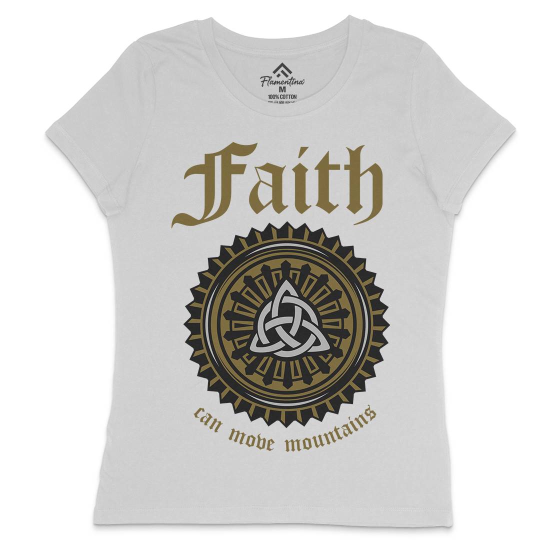 Faith Can Move Mountains Womens Crew Neck T-Shirt Religion A314