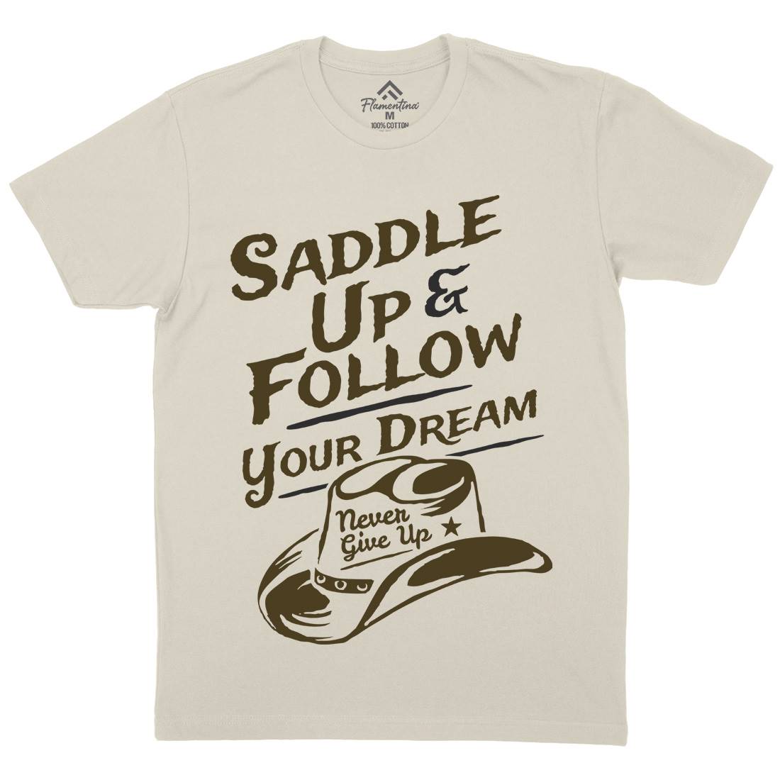 Follow Your Dream Mens Organic Crew Neck T-Shirt American A315