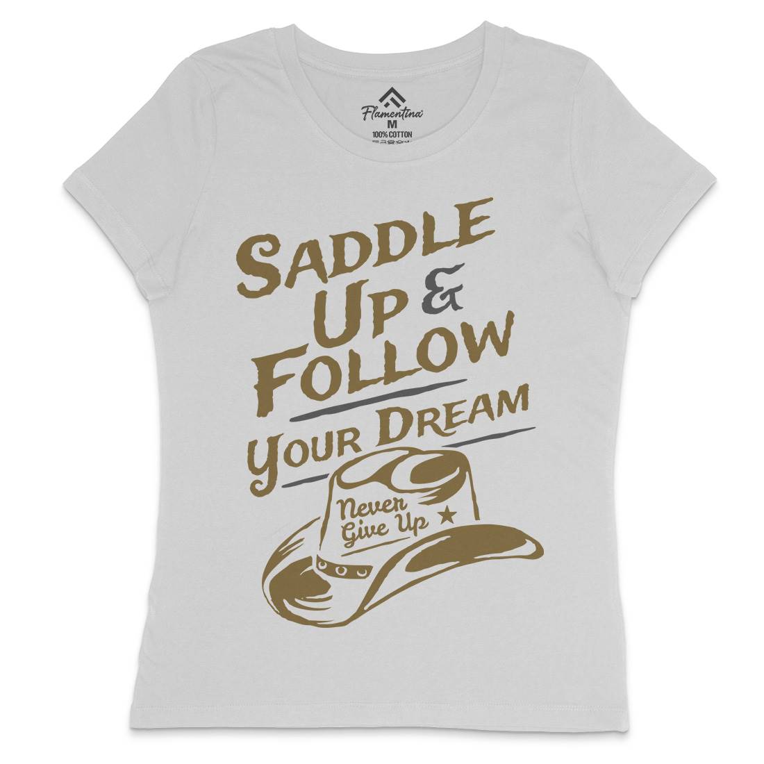 Follow Your Dream Womens Crew Neck T-Shirt American A315