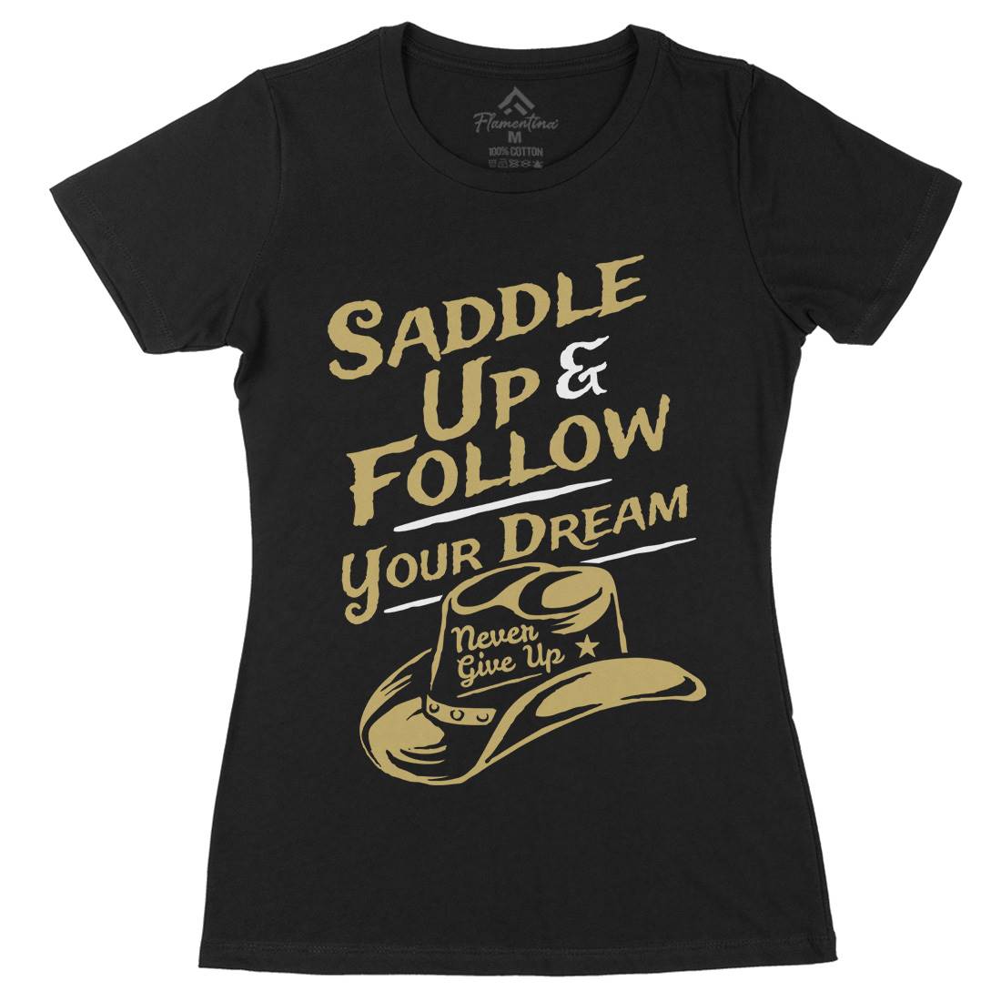 Follow Your Dream Womens Organic Crew Neck T-Shirt American A315