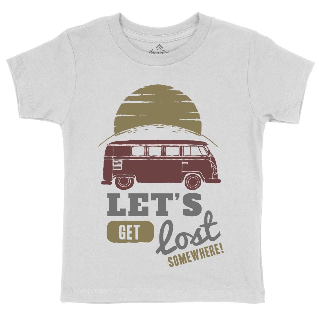 Get Lost Kids Organic Crew Neck T-Shirt Nature A317