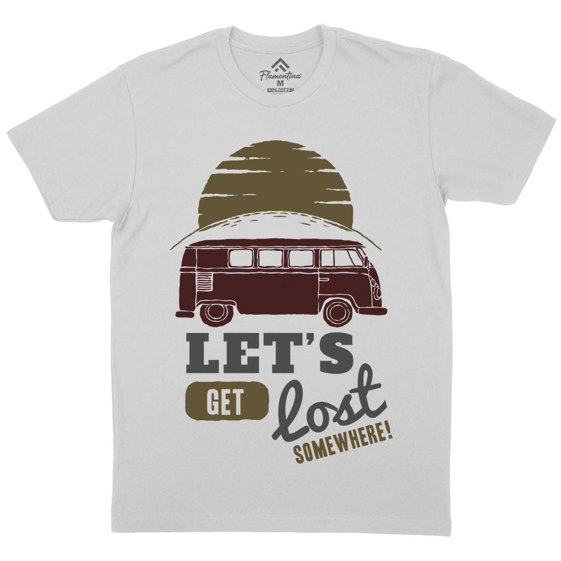 Get Lost Mens Crew Neck T-Shirt Nature A317
