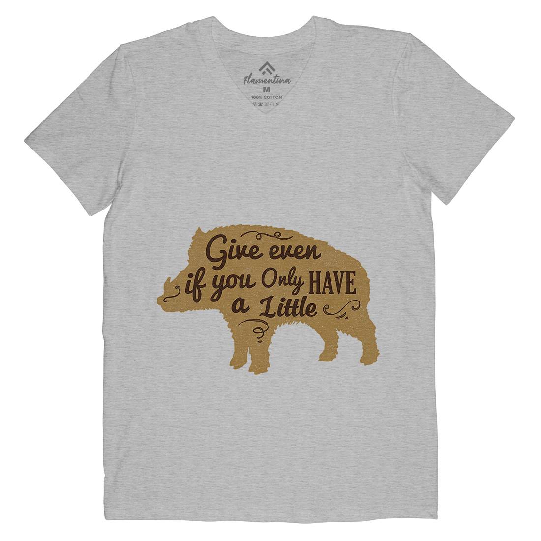 Give Even Mens Organic V-Neck T-Shirt Religion A318